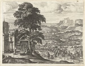 Abraham Feeding the Three Angels by Pieter van der Borcht (I)