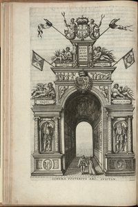 Rivers Tagus, Plata, Ganges and Hydaspes, The Back Face of the Portuguese Triumphal Arch, Entry of Ernst, Archduke of Austria, into Antwerp, Published 1595