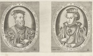 Portraits of William II, Duke of Guelders, and Maria of Austria, Duchess of Guelders (series title) by Pieter van der Heyden
