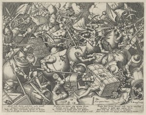 Battle Between Money Bags and Money Chests by Pieter van der Heyden