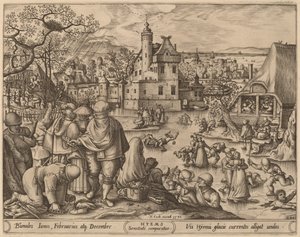 Winter by Pieter van der Heyden after Hans Bol