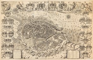 Map of Hamburg, 1644 by Pietersen
