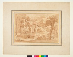 Landscape with a Ruined Building Seen Among Trees