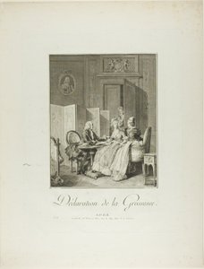 Announcement of Pregnancy, from Monument of Physical and Moral Costume at the End of the Eighteenth Century by Pietro Antonio Martini
