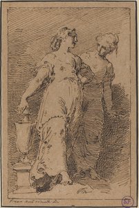 Two Young Women by Pietro Antonio Novelli
