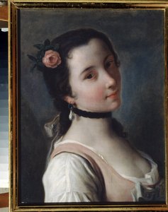 A Girl with a Rose by Pietro Antonio Rotari