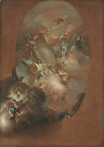 Study for "The Apotheosis of Ferdinand IV and Maria Carolina, King and Queen of Naples" (for the Palazzo dei Regi Studi, Naples) by Pietro Bardellino