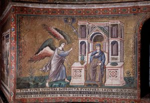 The Mosaic Annunciation of the Apse by Pietro Cavallini