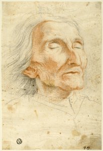 Face of an Old Man with Eyes Closed by Pietro Dandini