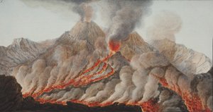 Plate X from Campi Phlegraei: Observations of the Volcanoes of the Two Sicilies by William Hamilton by Pietro Fabris