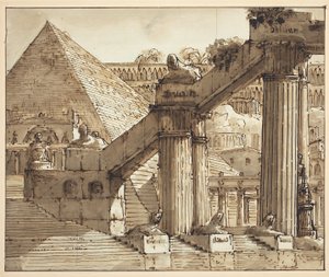 Egyptian Stage Design by Pietro Gonzaga
