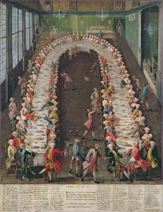 The Banquet at Casa Nani, Given in Honour of their Guest, Clemente Augusto, Elector Archbishop of Cologne, on 9th September 1755 by Pietro Longhi