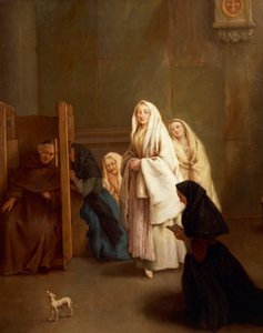 The seven sacraments: Confession by Pietro Longhi