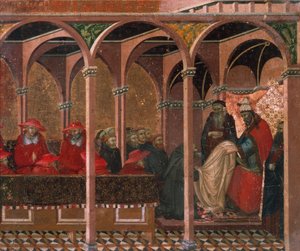 Honorius III Approving Carmelite Rule (Detail) by Pietro Lorenzetti