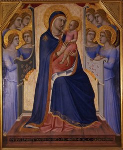 Madonna and Child Enthroned with Angels by Pietro Lorenzetti