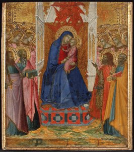Mary Enthroned with the Child, Adoring Angels and Saints Paul, John the Evangelist, John the Baptist and Peter