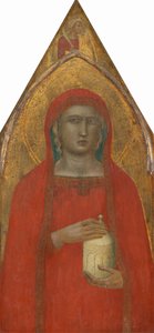 Saint Mary Magdalene, with an Angel [left panel] by Pietro Lorenzetti
