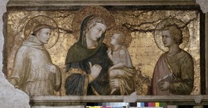 The Virgin and Child Between Saint John and Saint Francis by Pietro Lorenzetti