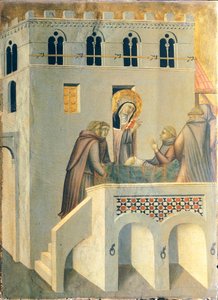 The Blessed Heals the Foot of a Monk of Vallombrosa Abbey by Pietro Lorenzetti