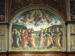 Holy Father with prophets and sibyls by Pietro Perugino