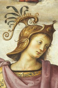 Publius Scipio, by Perugino, fresco, Hall of Audience, College of Cambio, Palazzo dei Priori, Perugia, Umbria, Italy