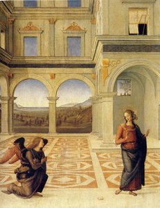 The Annunciation, ca. 1498 by Pietro Perugino