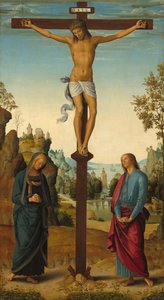 The Crucifixion with the Virgin, Saint John, Saint Jerome, and Saint Mary Magdalene (middle panel)