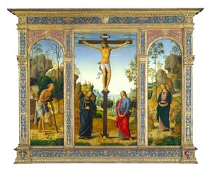 The Crucifixion with the Virgin, Saint John, Saint Jerome, and Saint Mary Magdalene, c.1482-1485 by Pietro Perugino