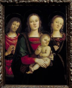 The Virgin and Child Surrounded by Saint John the Baptist and Saint Catherine by Pietro Perugino