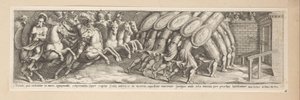 Soldiers in Attack (History of Emperor Constantine) by Pietro Sante Bartoli