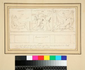 A Wall with Three Panels by Pietro Santi Bartoli