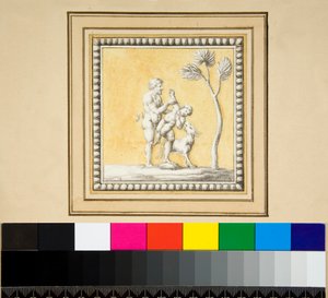 Three Silver Panels from the Front of a Wooden Chest by Pietro Santi Bartoli