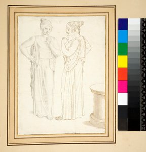 Two views of a bronze statuette by Pietro Santi Bartoli