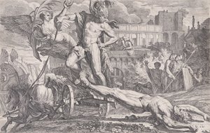 Achilles dragging the body of Hector around the walls of Troy, 1648-50