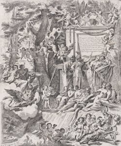 An allegory in honor of the arrival of Cardinal Franciotti as Bishop of Lucca by Pietro Testa