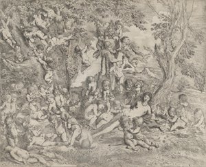 The Garden of Venus Reclining Before a Herm of Pan, ca. 1631-37