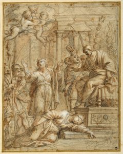 St. Bibiana Lies Martyred before the Prefect Apronianus
