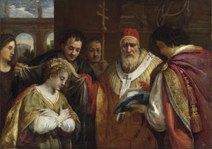 Saint Domitilla Receiving the Veil from Pope Clement I by Pietro da Cortona