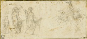 Sketches after the Antique: Bacchic Revels; Neptune in His Chariot