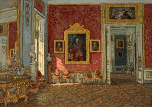 The Violet Reception Room in Kuskovo Palace by Pjotr Iwanowitsch Petrowitschew