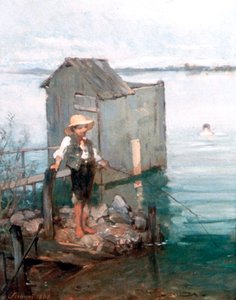 Bathing Hut with Boy