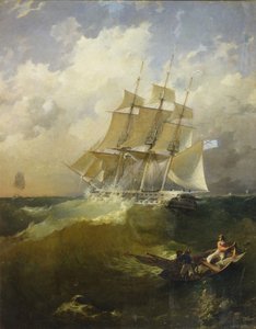 44-Gun Frigate Aurora, 1844 by Platon Timofeyevich Borispolets