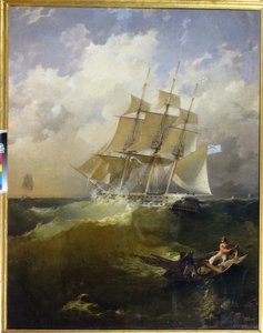 44-Gun Frigate Aurora by Platon Timofeyevich Borispolets