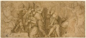 Family of Darius before Alexander; Prisoners before a Senator