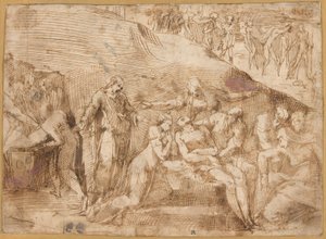 The Lamentation of Christ (recto and verso) by Polidoro da Caravaggio