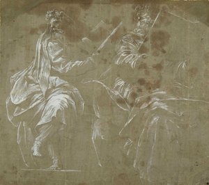 Two bearded prophets seated, holding open books