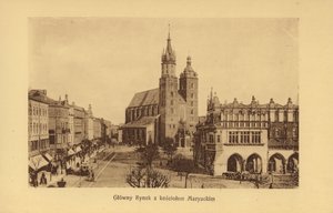 Krakow-Krakau: Main Market Square with St. Mary