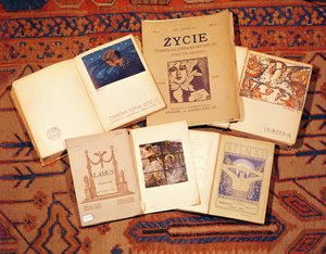 Collection of literary magazines produced in Poland c.1900