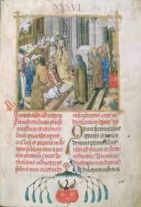 Coronation of the King of Poland Presenting the Insignia of Power from the Pontifical of Bishop Erasmus Ciolek, c.1510