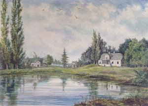 The Birthplace of Adam Bernard Mickiewicz at Zaosie by Polish School